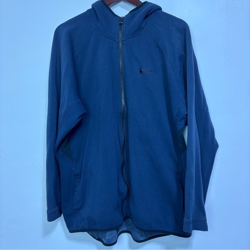 Nike Showtime Basketball Full Zip Hoodie FLAW Men's XXL 2XL Blue Dri Fit